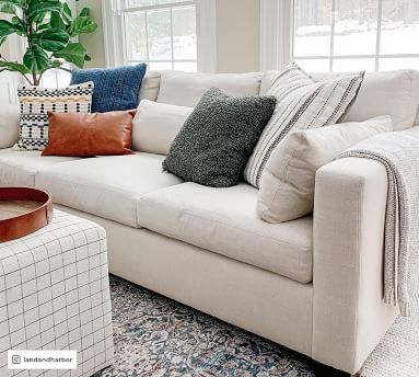 Turner Square Arm Upholstered Deluxe Sleeper Sofa, Polyester Wrapped Cushions, Performance Heathered Basketweave Dove - Image 1