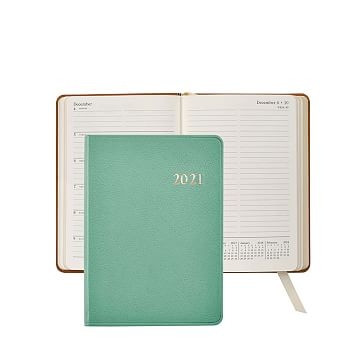 2021 Notebook, Goatskin, Robin's Egg Blue Leather - Image 1