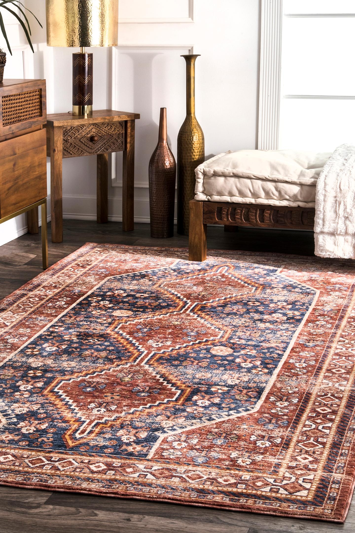 Vintage Idalia Overdyed Rug Area Rug - Image 0