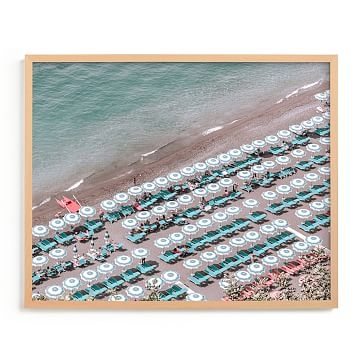 Minted Spiaggia Grande, 20X16, Full Bleed Framed Print, Black Wood Frame - Image 1