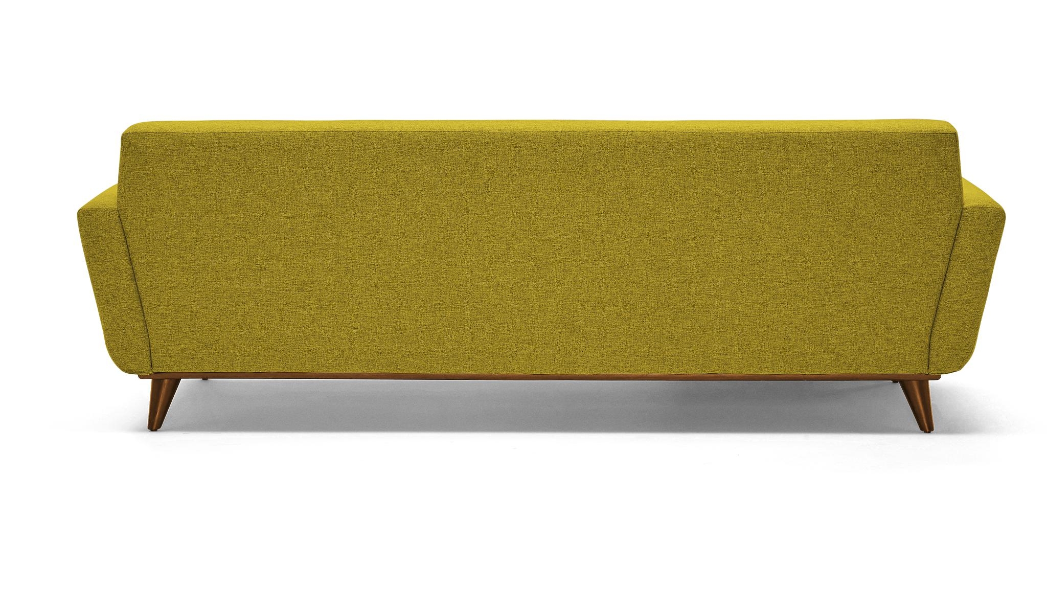 Yellow Hughes Mid Century Modern Reversible Sectional - Bloke Goldenrod - Mocha - Image 4