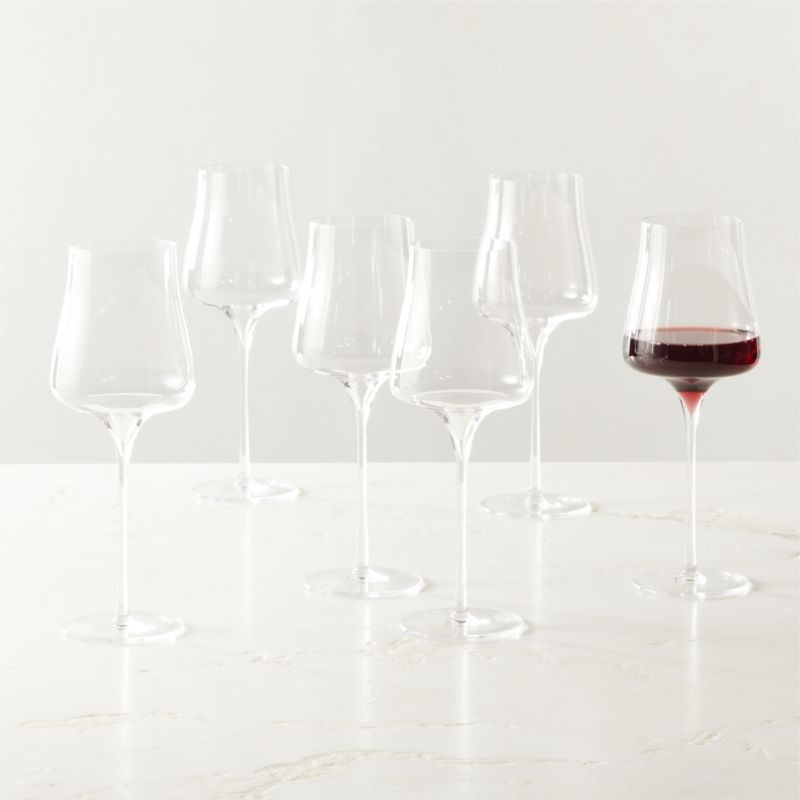Estera Clear Red Wine Glasses Set of 6 - Image 1