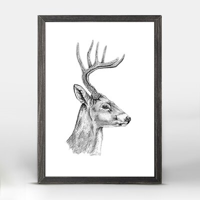 The Deer's Good Side By The Secret Zebra Mini Framed Canvas - Image 0