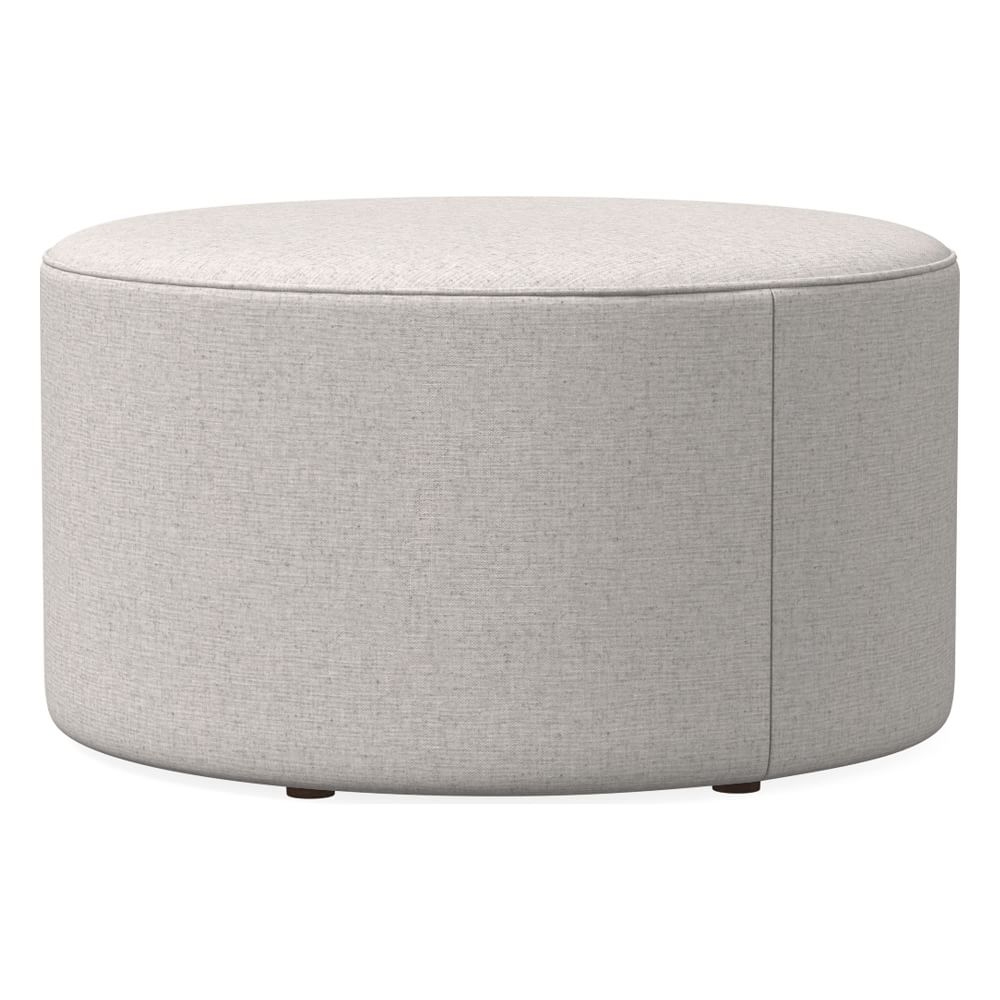 Isla Large Ottoman, Poly, Performance Coastal Linen, Dove, Concealed Supports - Image 0