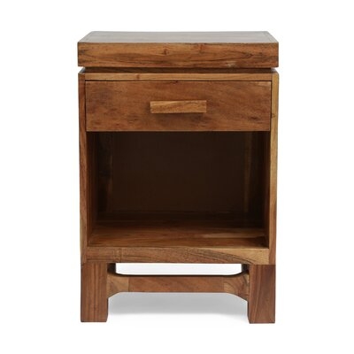 1 - Drawer Solid Wood Nightstand in Natural - Image 0