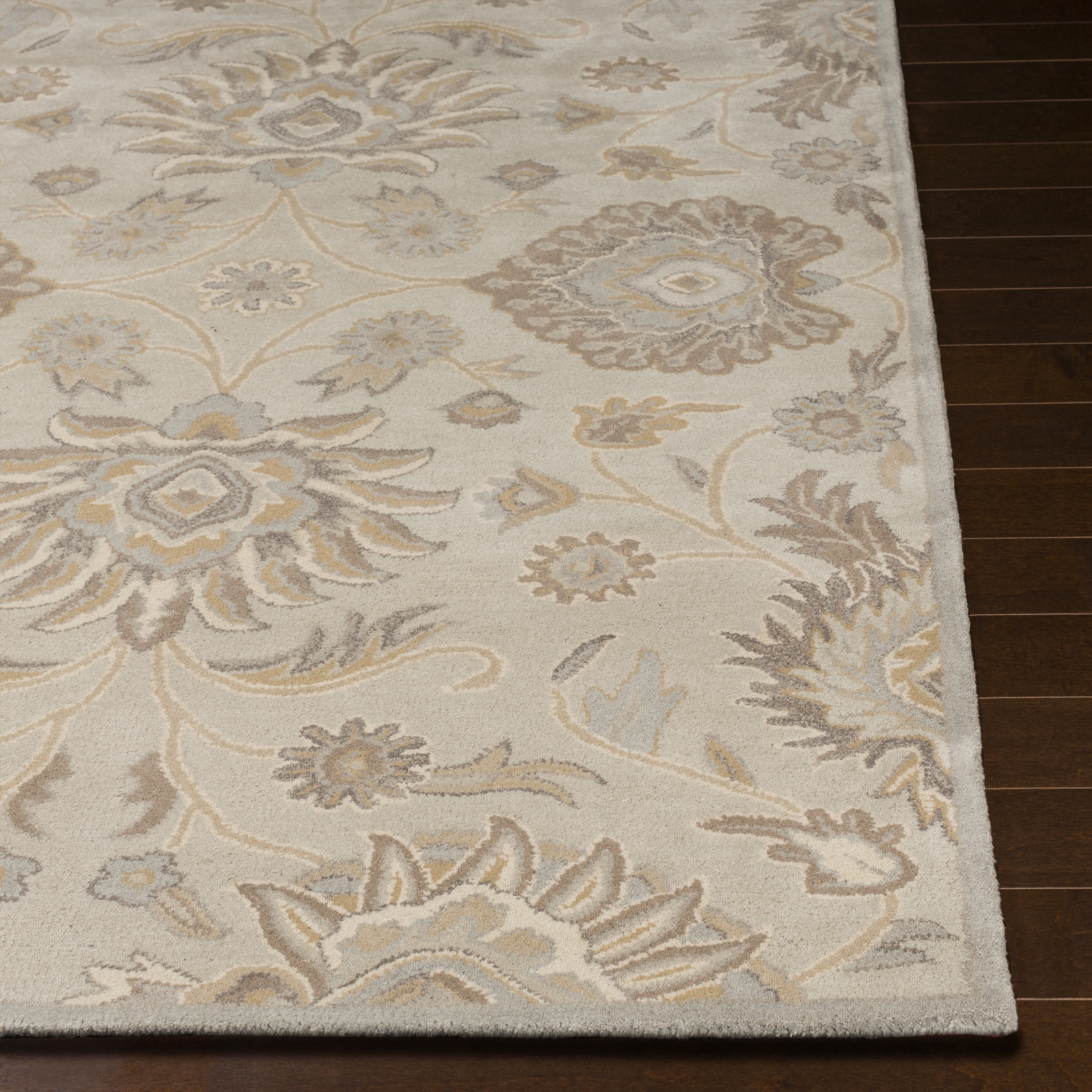 Caesar Beige Indoor 6' x 6' Handmade Rug - Image 2