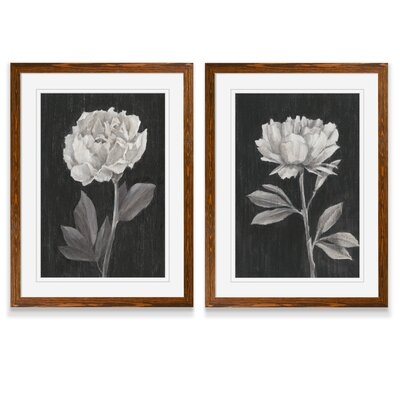 Black And White Flowers III - 2 Piece Picture Frame Painting - Image 0