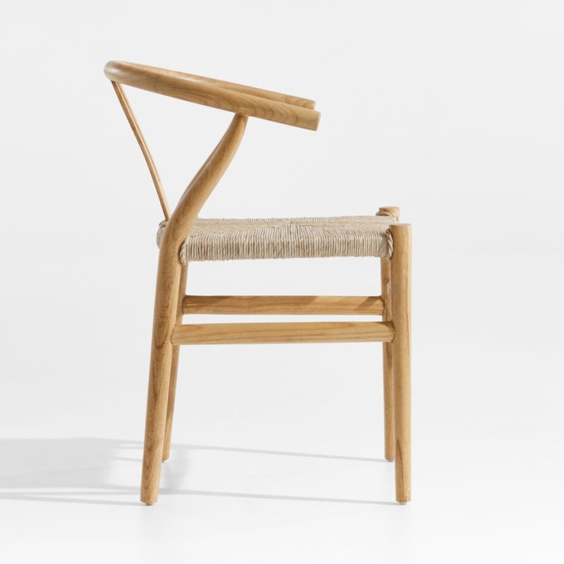 Crescent Natural Wishbone Dining Chair, Set of 4 - Image 4