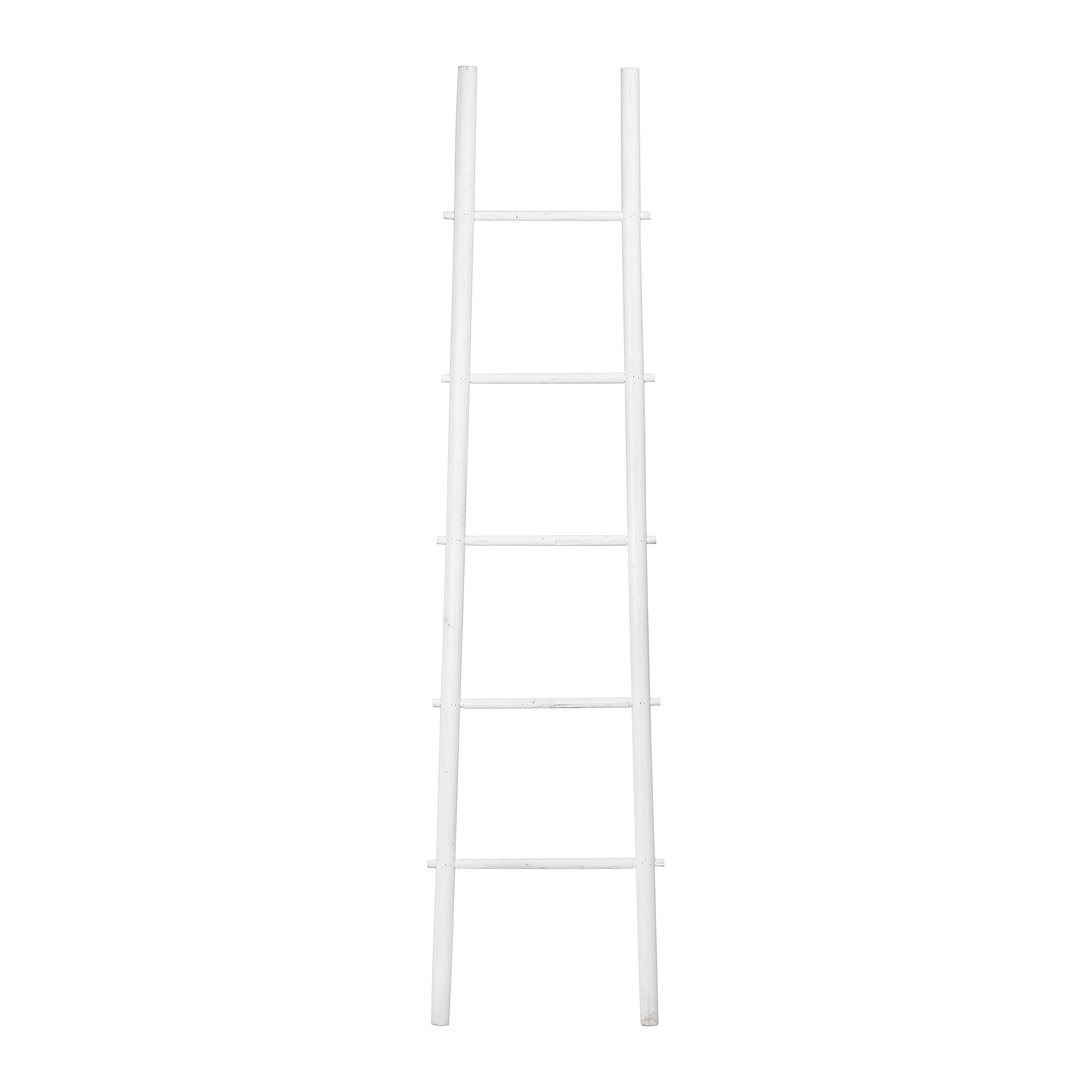Fir Wood Blanket Ladder, White - Image 0
