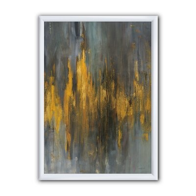 'Black and Gold Glam Abstract' - Picture Frame Print on Canvas - Image 0