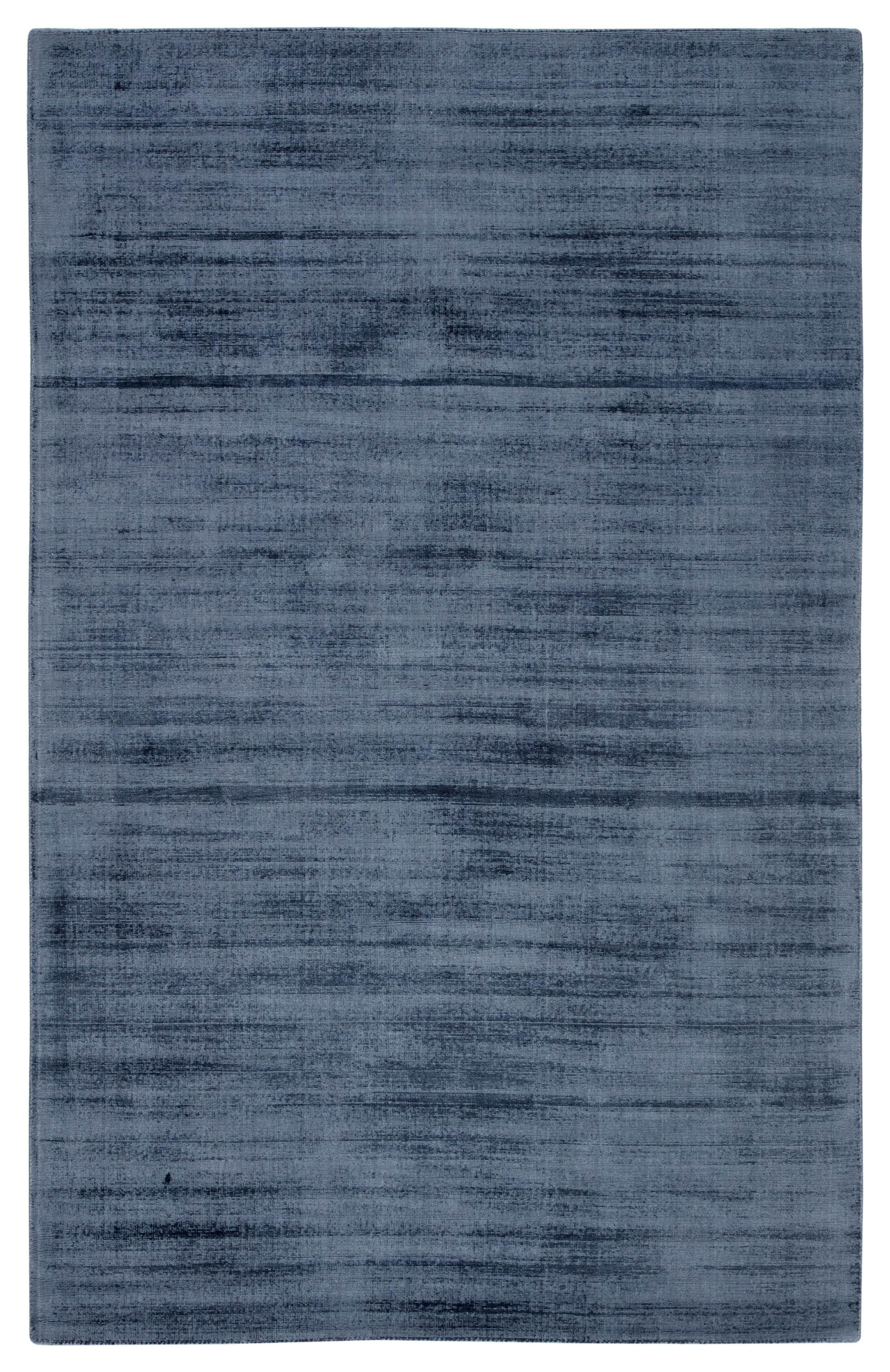 Yasmin Handmade Solid Blue/ Gray Area Rug (8' X 10') - Image 0