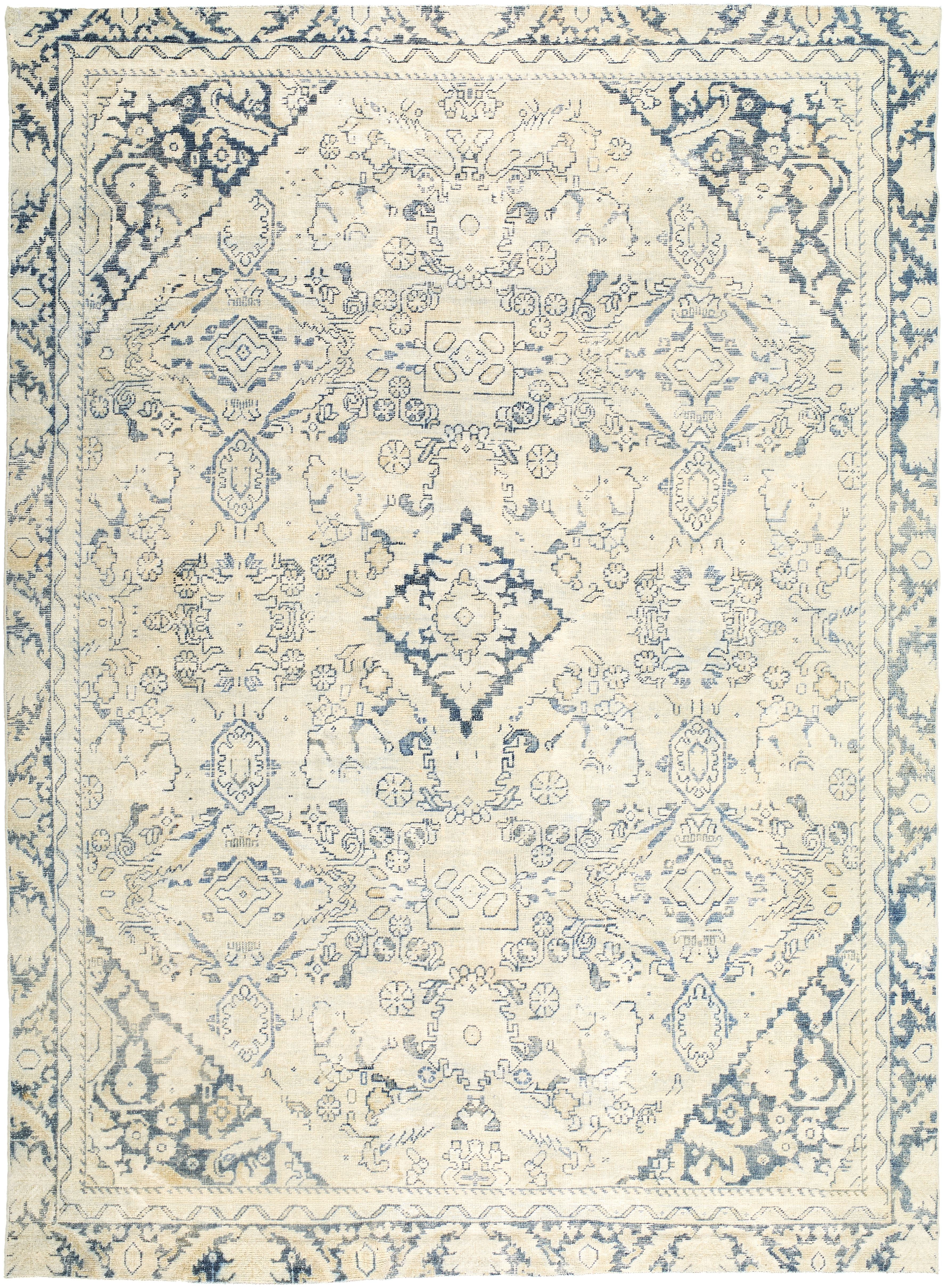 Antique One of a Kind  Indoor 8'5" x 11'4" Handmade Rug - Image 0