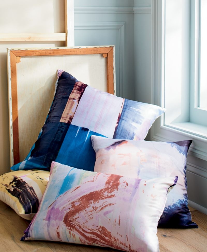 Fiale Pink Abstract Pillow Cover 22"x15" - Image 2