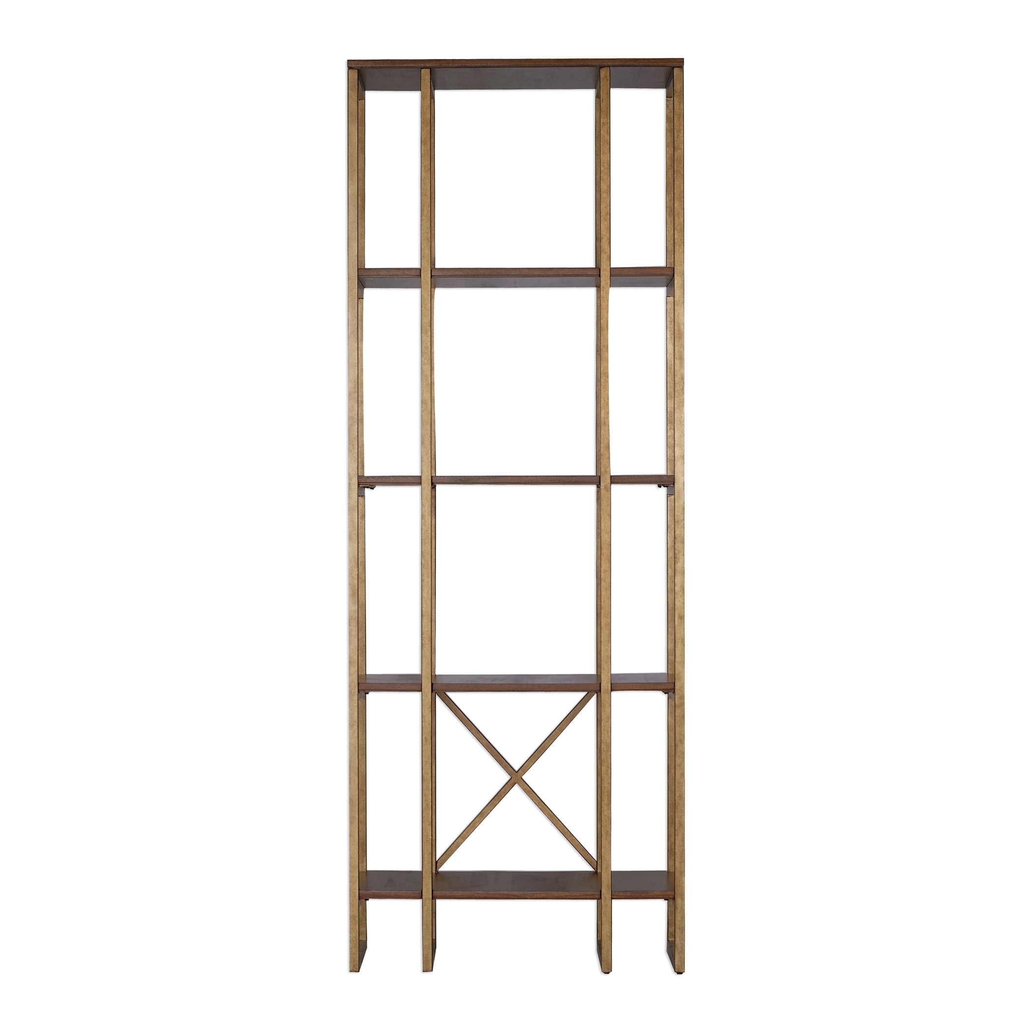 Karishma Antique Gold Etagere - Image 4