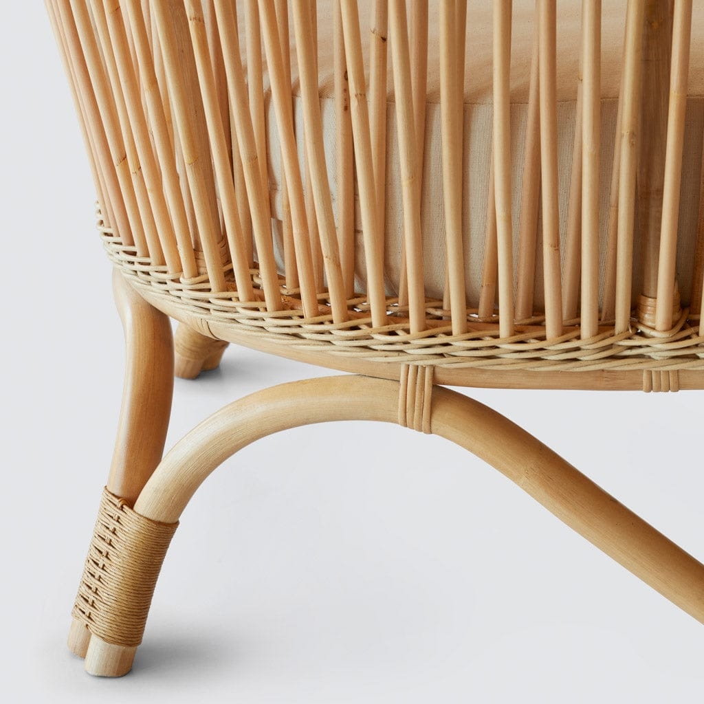The Citizenry Tara Rattan Lounge Chair | Natural - Image 9