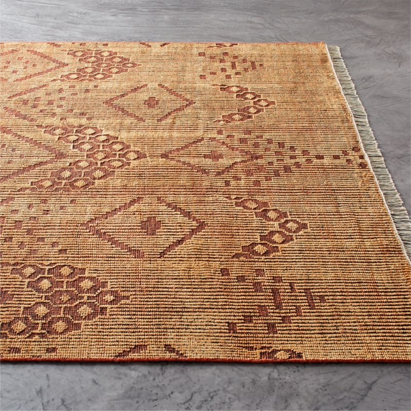 Kit Brown Hand-knotted Rug 6'x9' - Image 1
