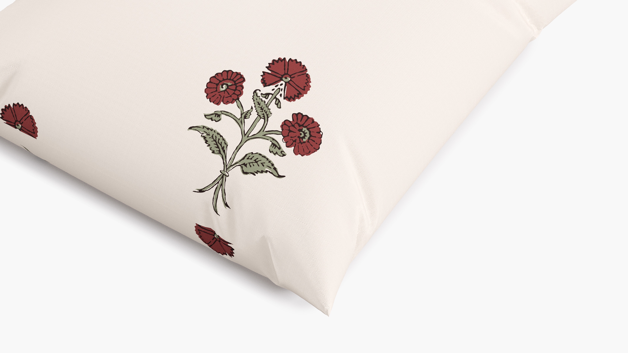 Outdoor 20" Throw Pillow, Red Delphine, 20" x 20" - Image 1