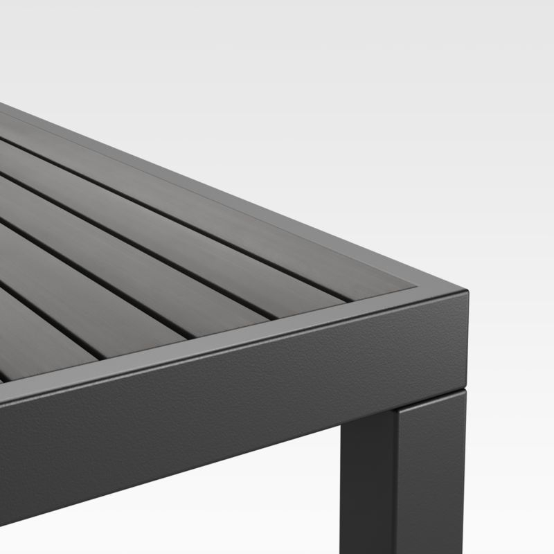 Alfresco Black Outdoor Counter Stool with Silver Sunbrella ® Cushion - Image 3