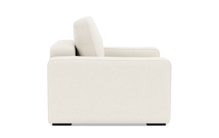 Ainsley Accent Chair with White Cirrus Fabric and Matte Black legs - Image 2