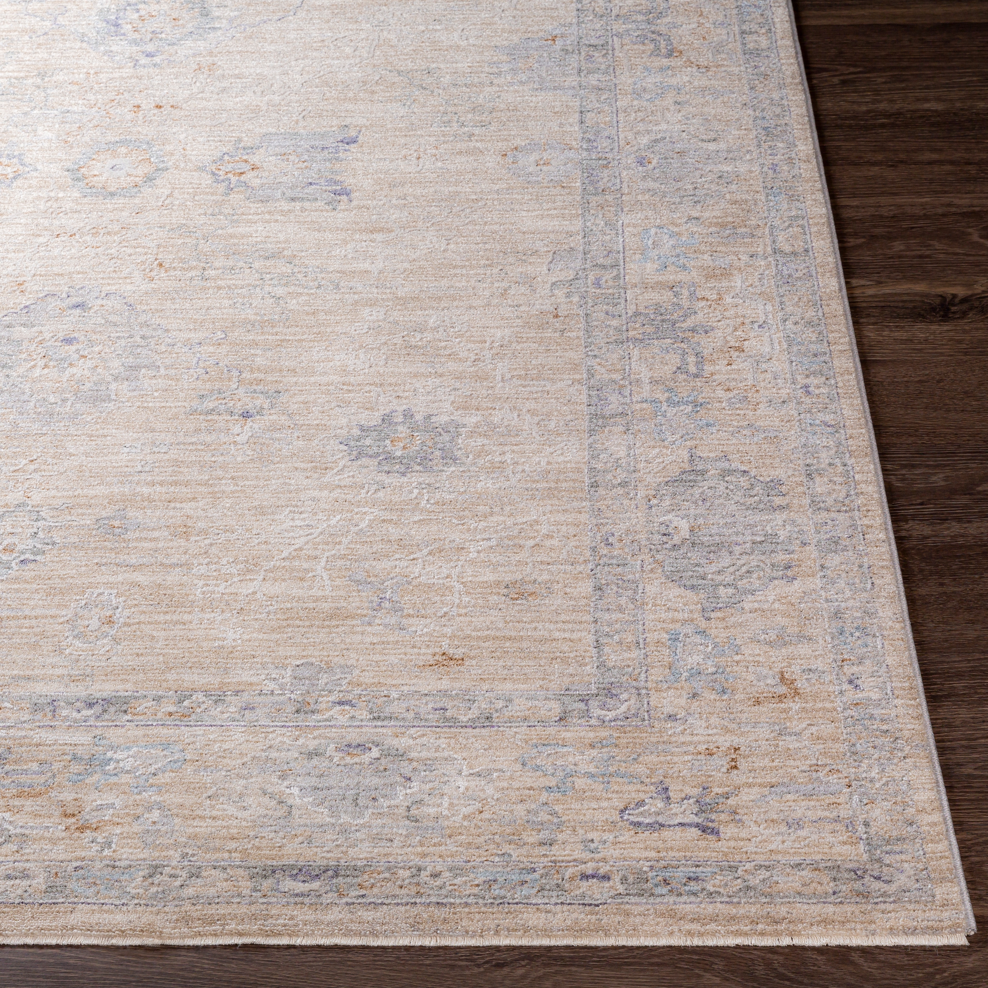 Virginia Beige Indoor 2' x 3'11" Machine Woven Rug - Image 1