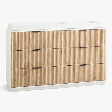 Quinn Storage Changing Table, Cerused White - Image 1