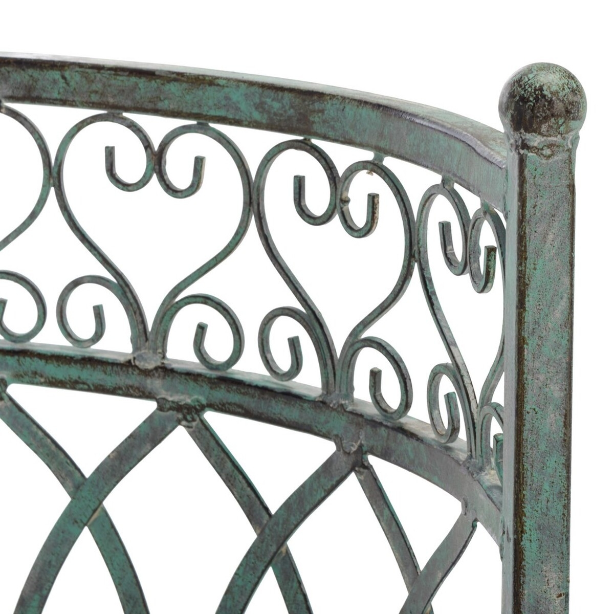 Lara Kissing Bench - Antique Dark Green - Safavieh - Image 1