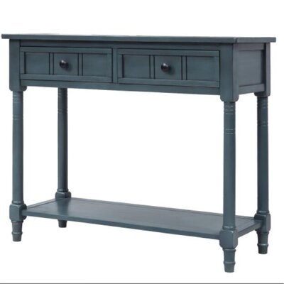 Console Table Traditional Design With Two Drawers And Bottom Shelf (Espresso) - Image 0