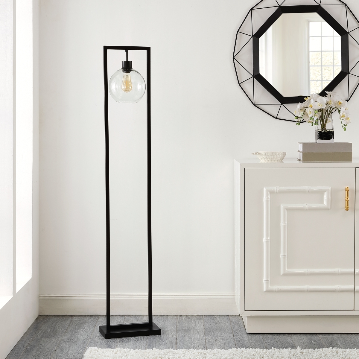Jalisa 60" Floor Lamp - Black - Safavieh - Image 1