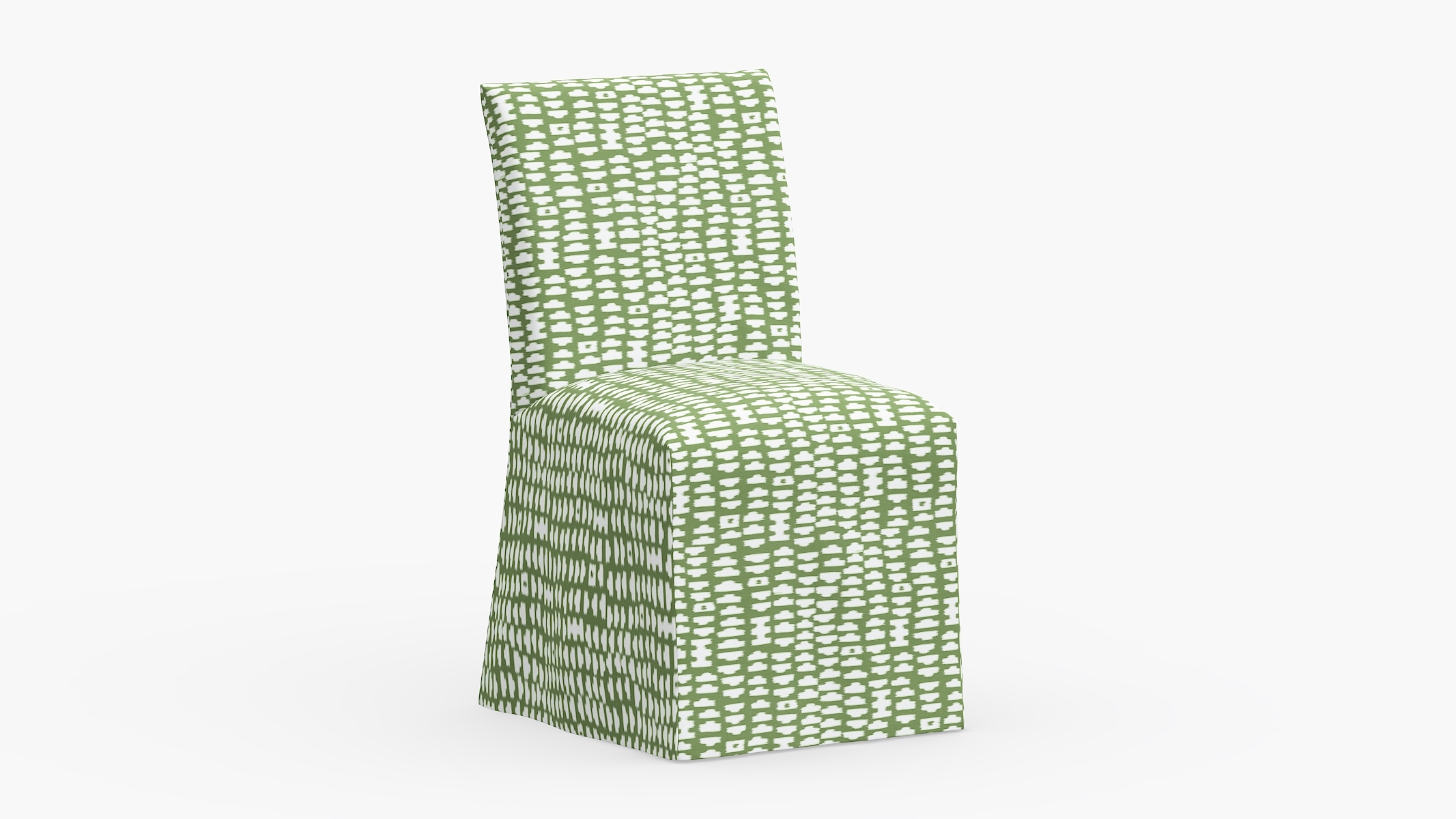 Slipcovered Dining Chair, Olive Odalisque - Image 0