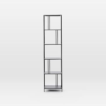 Profile Narrow Bookcase, 18", White - Image 2