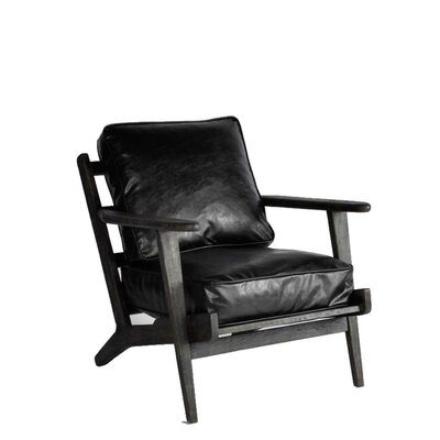 Catlin 28" W Faux Leather Armchair - Image 0