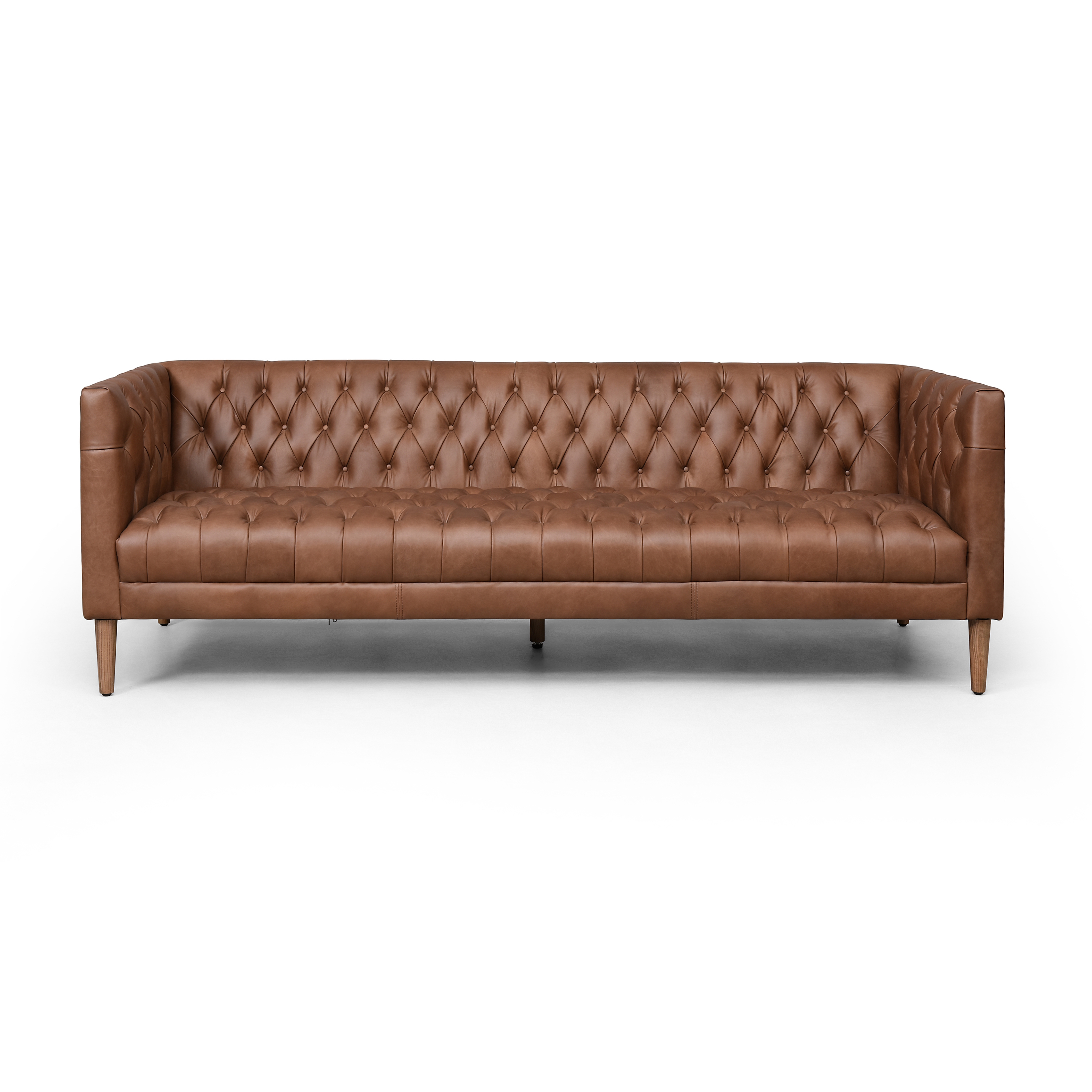 Williams Leather Sofa - Natural Washed Chocolate - Image 2