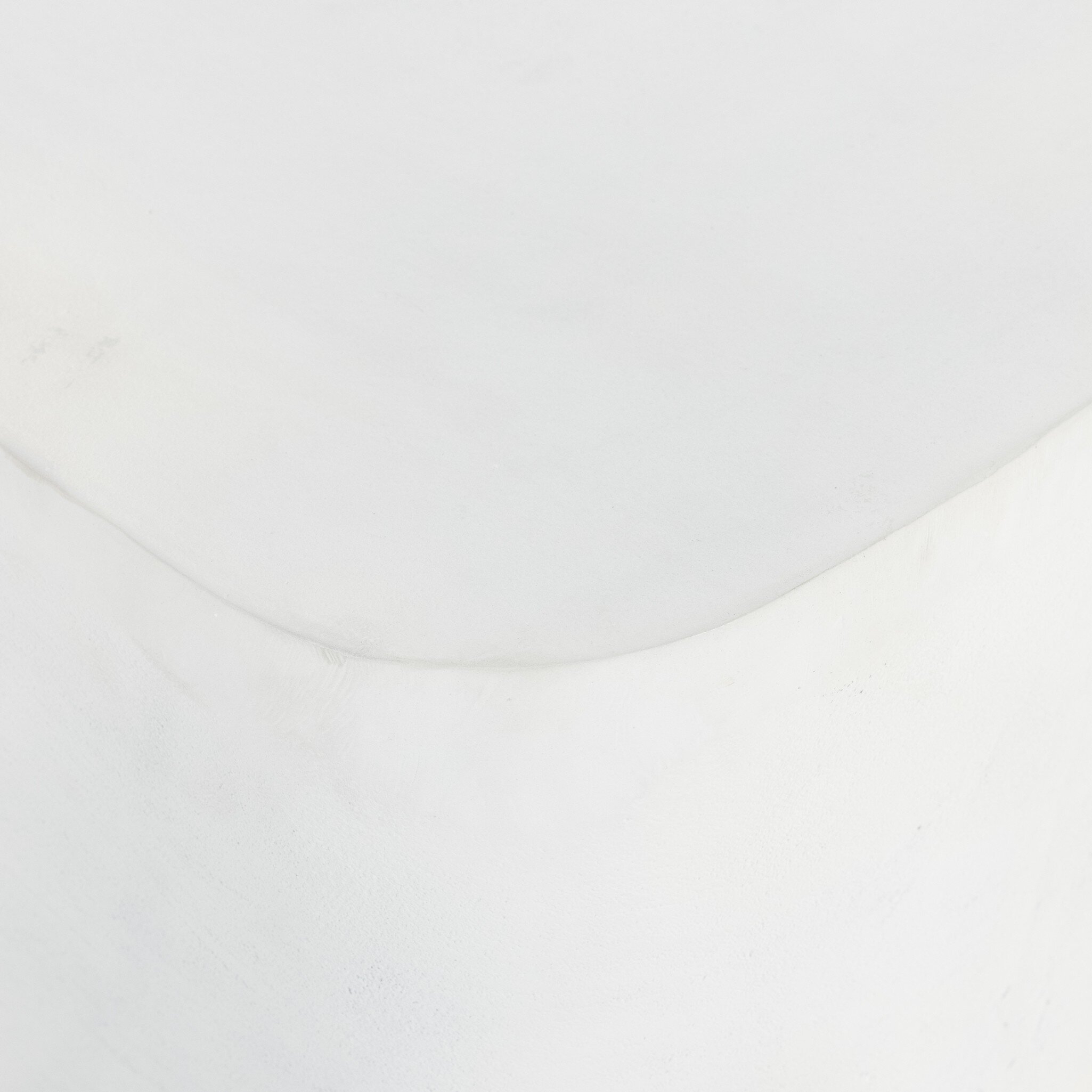 Basil Square Outdoor End Table - Matte White Cast Aluminum - Image 4