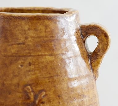 Holloway Handcrafted Terra Cotta Vase, Amber - Medium - Image 1