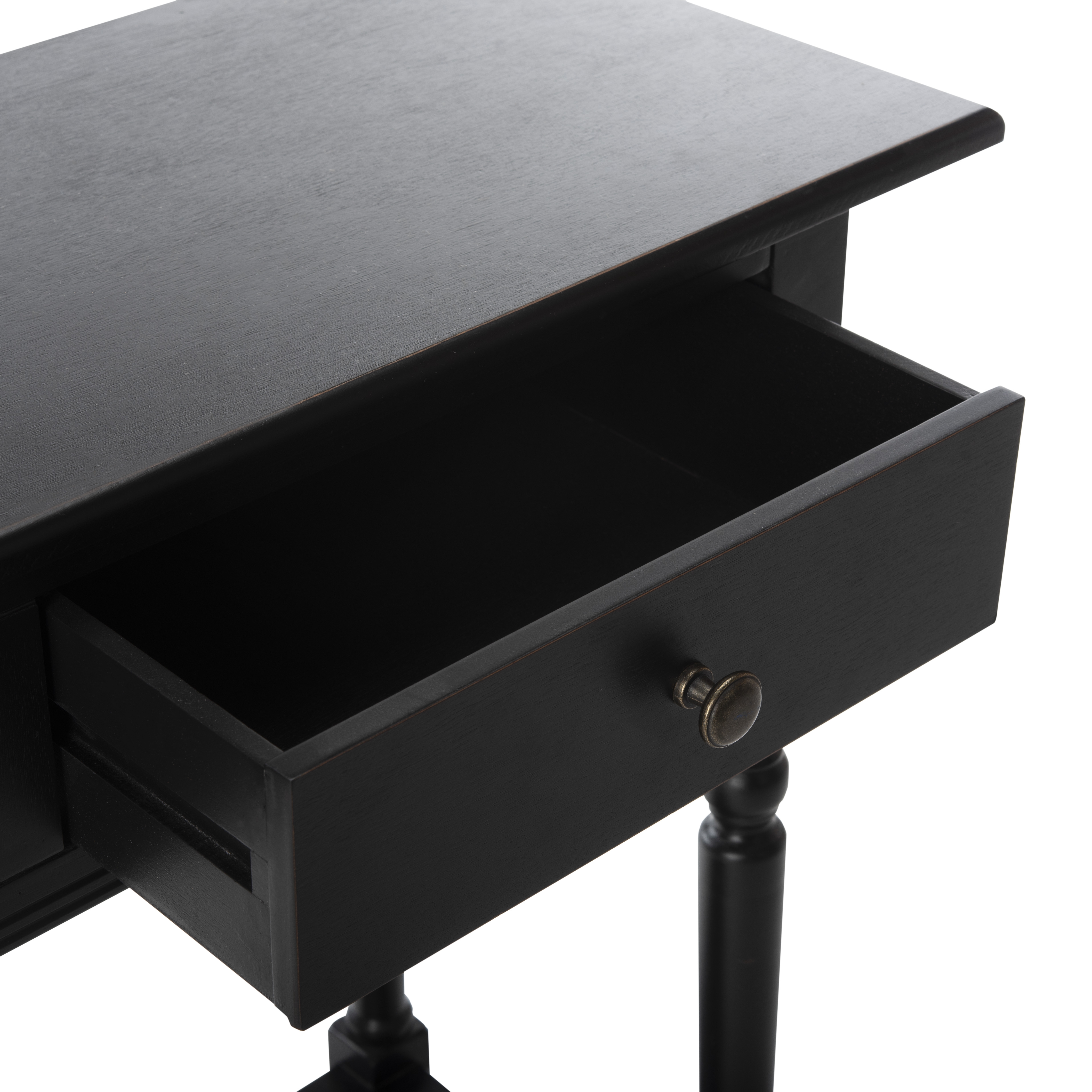 Rosemary 2 Drawer Console - Distressed Black - Safavieh - Image 5