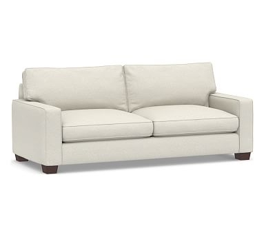 PB Comfort Square Arm Upholstered Grand Sofa 87", 2X2, Box Edge, Memory Foam Cushions, Performance Boucle Oatmeal - Image 0