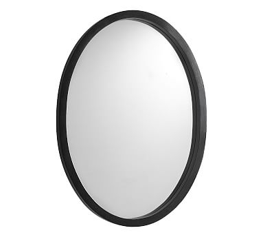 Venz Black Mango Wood Oval Mirror, 49" x 36" - Image 0
