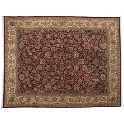 One-of-a-Kind Kashan Hand-Knotted Brown/Red 9'3" x 11'1" Wool Area Rug - Image 0