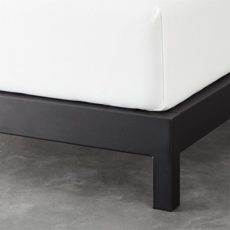 Simple Black Metal Bed Base Queen - Image 1
