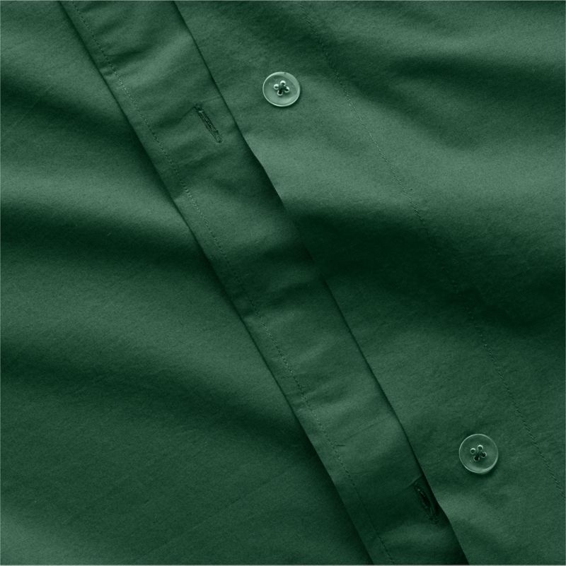 Cozy Cloud Washed Organic Cotton Vintage Green Twin XL Duvet Cover - Image 4