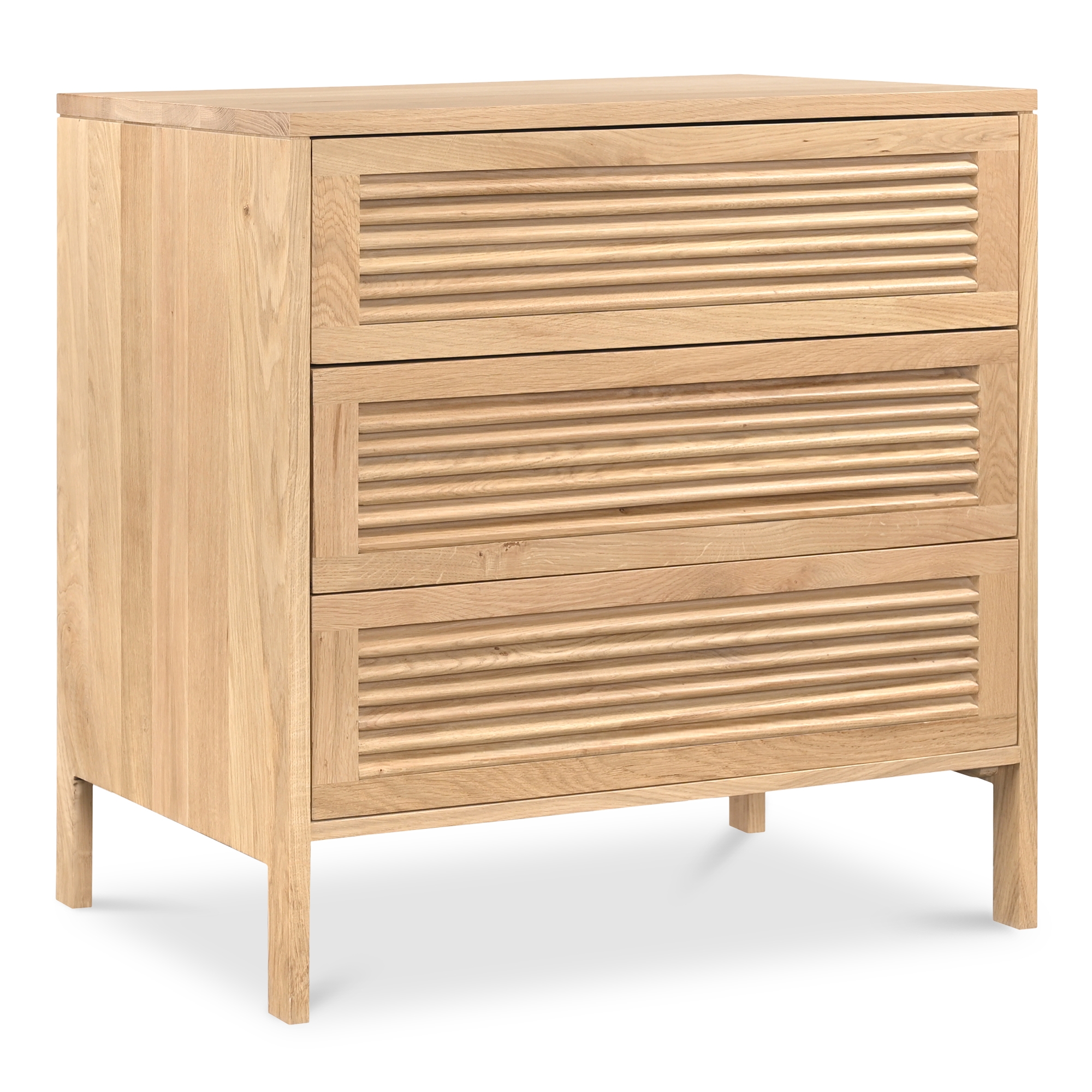 Teeda 3 Drawer Nightstand Natural - Image 1