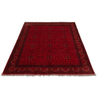 Hand-Knotted Esari Turkman Red Rug 6'7" X 9'6" - Image 0