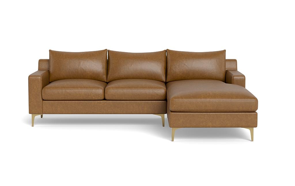 Sloan Leather Right Chaise Sectional - Image 0