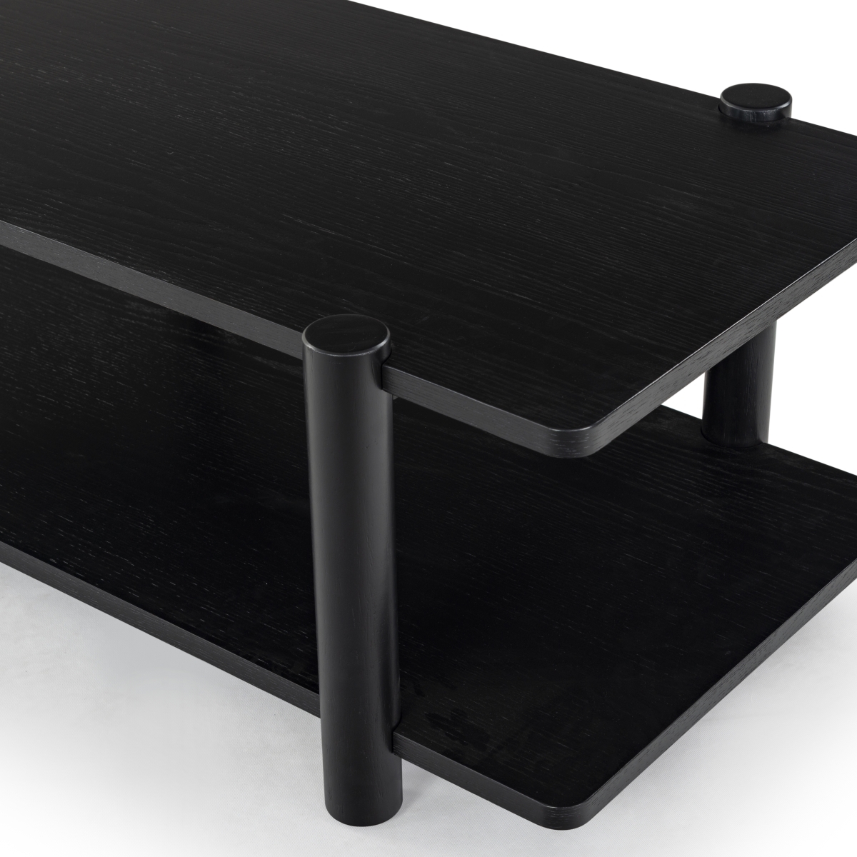 Edisyn 2 Shelf Wood Coffee Table - Black - Image 2