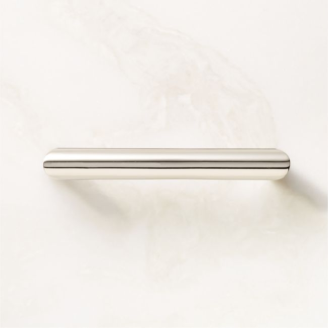 Curveaux Curved Polished Nickel Cabinet Handle 4'' - Image 0