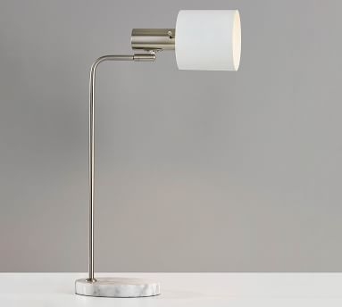 Emmental Marble Task Table Lamp, White - Image 2