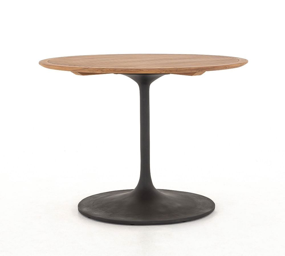 Nami FSC(R) Teak Round 42" Bistro Table, Bronze - Image 0