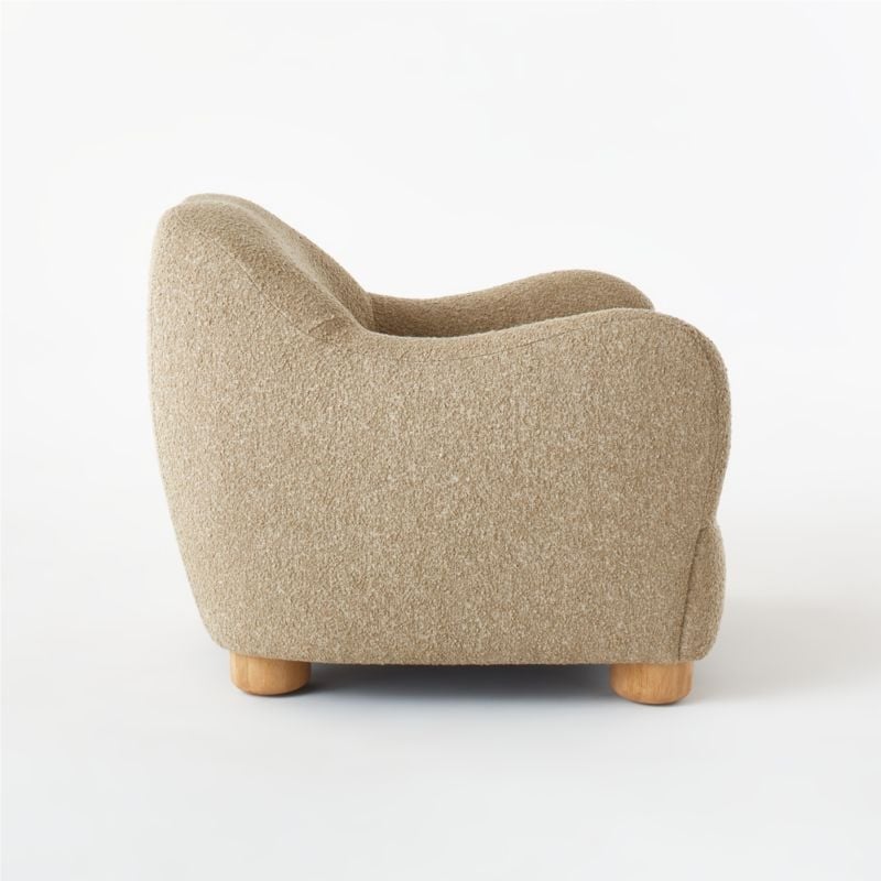 Bacio Camel Boucle Lounge Chair with Bleached Oak Legs RESTOCK in late September 2023. - Image 3
