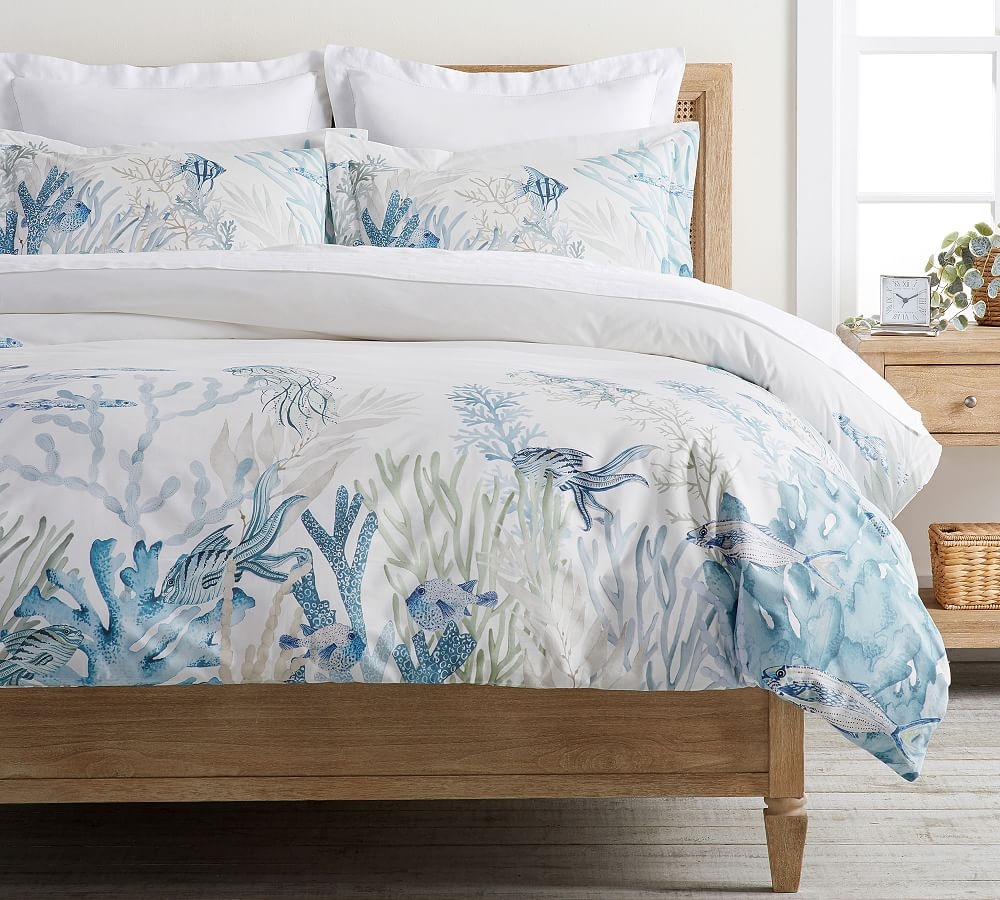 Under The Sea Duvet Cover, King/Cal. King, Blue - Image 0