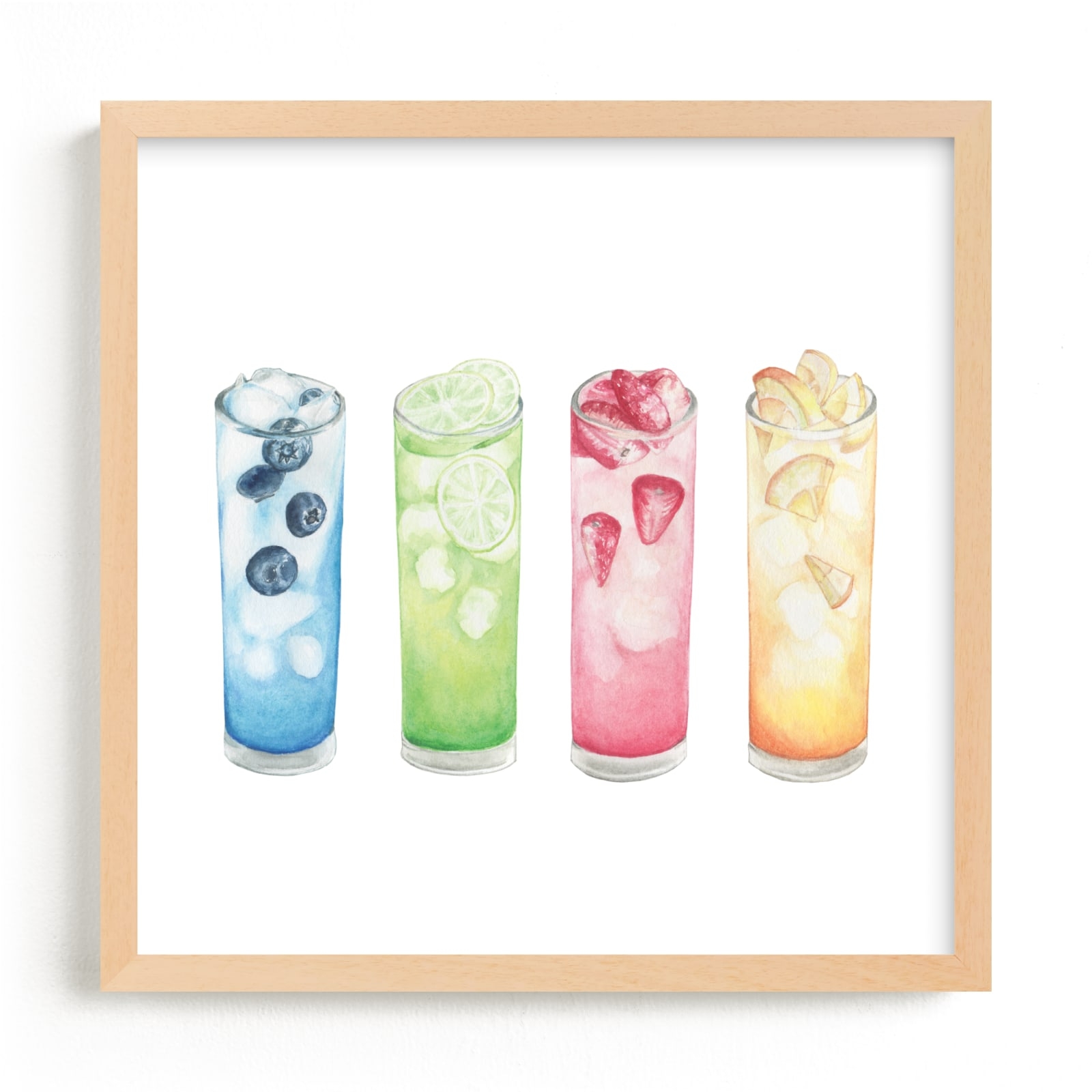 Watercolor Drinks Open Edition Fine Art Print - Image 0